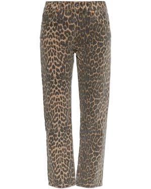 RE/DONE Jeans Trousers With Animal Motif - Grey