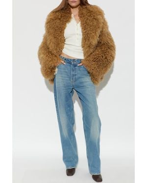 Stand Studio 'West' Fur Coat - Blue