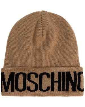 Moschino Cap With Logo - Natural