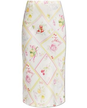 LoveShackFancy Skirt "Castle" - White