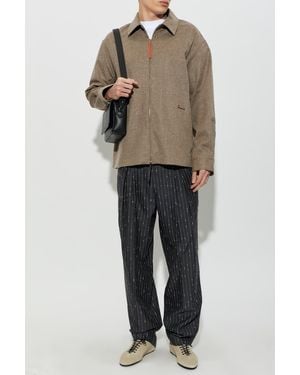 Jacquemus Wool Shirt-Jacket 'Flash' - Gray