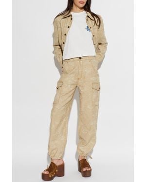 Etro T-Shirt With Patch - Natural