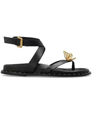 Sophia Webster 'mariposa Comfort' Leather Sandals - Black
