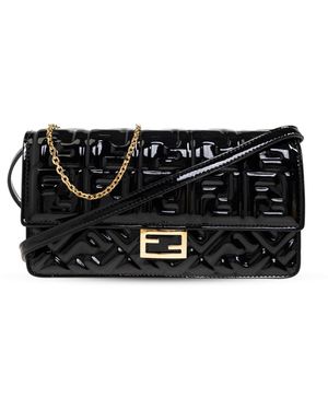 Fendi Leather Wallet On Chain - Black