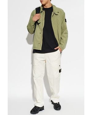 Stone Island Insulated Jacket With Pockets - Green
