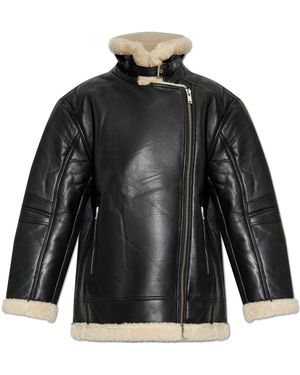 Gestuz Sheepskin Coat 'Gzshilina' - Black