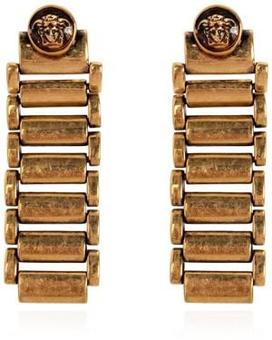 Versace Brass Earrings With A Medusa Head - Metallic
