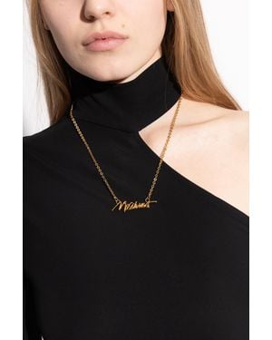 Moschino Logo Necklace - Black