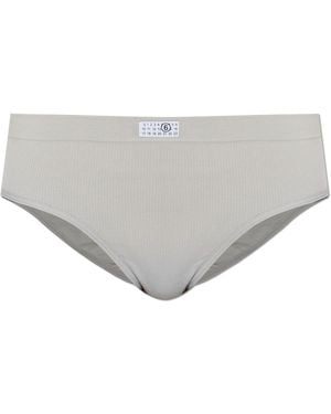 MM6 by Maison Margiela Cotton Briefs - Grey