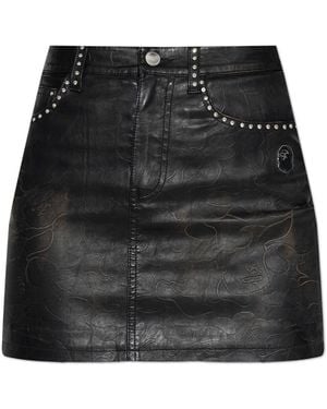 A Bathing Ape Eco-Leather Skirt - Black