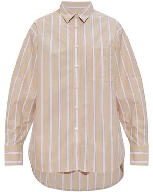 Lacoste Shirt With Striped Pattern - Natural