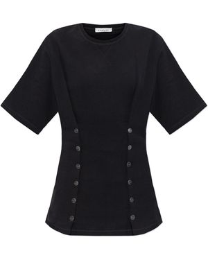Lanvin T-Shirt With Applications - Black