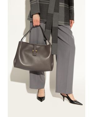 Ferragamo Leather Shoulder Bag - Gray