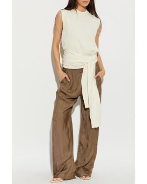 Rohe Plaid Pattern Pants - Natural