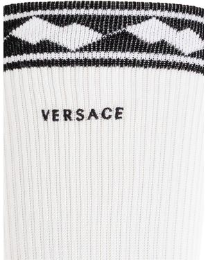 Versace Socks With Logo - Black