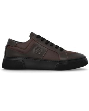 Giorgio Armani Sports Shoes With Logo - Black