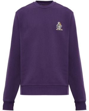 Moncler Sweatshirt With Patch - Purple