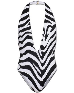 Balmain One-Piece Swimsuit - White