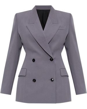 Alaïa Double-Breasted Blazer - Grey