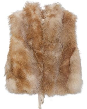 forte_forte Faux Fur Vest - Brown