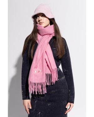 DIESEL Wool Scarf 'S-Imon-D-Long' - Red