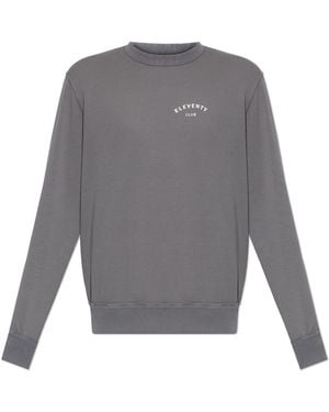Eleventy Sweatshirt With Printed Logo - Grey