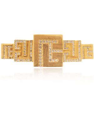 Balmain Brooch With Shimmering Crystals - Metallic