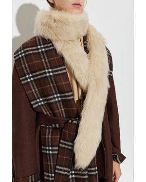 Burberry Fur Scarf - Natural