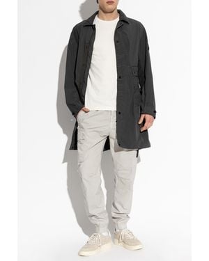 Stone Island Parka With Pockets - Black