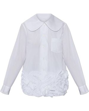 CDG by Comme des Garcons Shirt With Decorative Ruffles - White