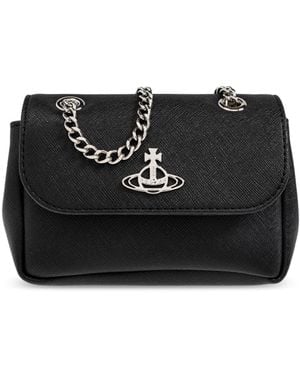 Vivienne Westwood Shoulder Bag With Logo - Black