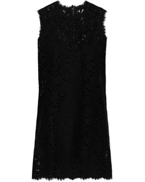 Dolce & Gabbana Lace Sleeveless Dress - Black