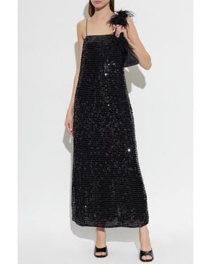 ROTATE BIRGER CHRISTENSEN Spaghetti-Strap Sequin Dress - Black