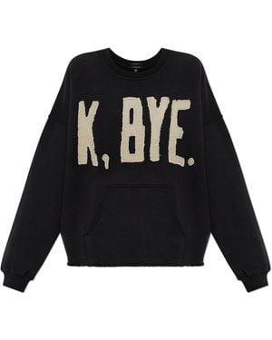 R13 "Oversize" Sweatshirt With "Vintage" Effect - Black