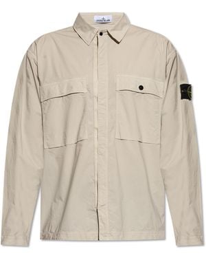 Stone Island Shirt With Pockets - Natural