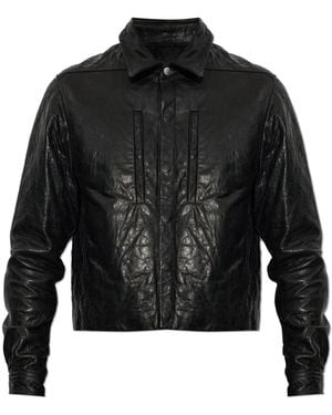 Rick Owens Leather Jacket - Black