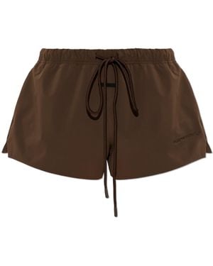 Fear Of God Shorts With Embroidered Logo - Brown