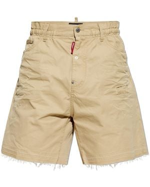 DSquared² Raw-Hem Shorts - Natural