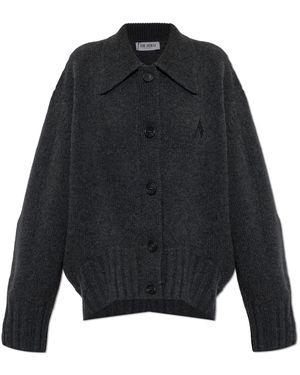 The Attico Cardigan With Collar - Blue