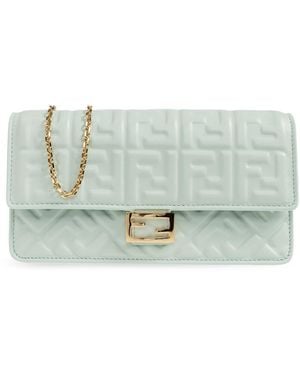 Fendi Leather Wallet On A Chain - Green