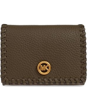 MICHAEL Michael Kors Leather Wallet With Logo - Brown