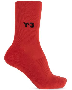 Y-3 Socks With Logo - Red