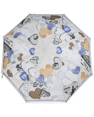 Moschino Folding Umbrella - Gray
