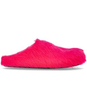 Marni Fur Slides - Pink