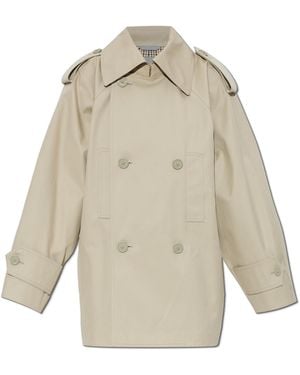 Balenciaga Double-Breasted Trench Coat - Natural