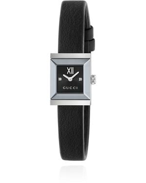 Gucci Watch With Leather Strap - Black