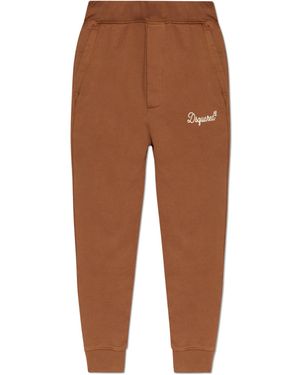 DSquared² Joggers With Embroidered Logo - Brown