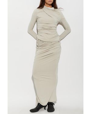 Entire studios Long Skirt With Draping - Natural