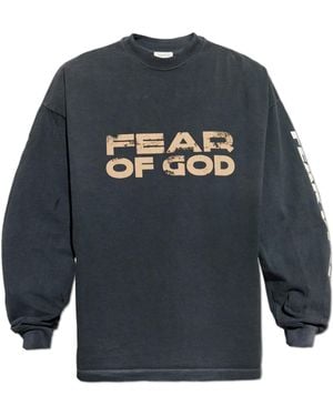 Fear Of God T-shirt With Print, - Grey