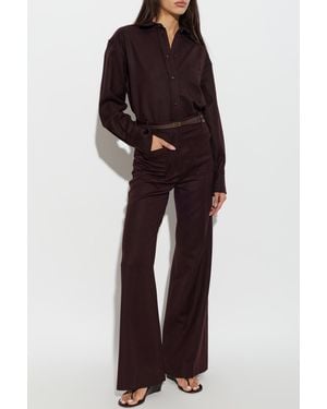 Victoria Beckham Wool Pants With Pockets - Red